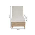 Espreguiçadeira Alumínio Medena 94x69x200cm Bege e Branco Naterial