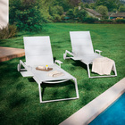 Espreguiçadeira Alumínio Dobrável 4 Posições Odyssea 87x64x222cm Branco Naterial