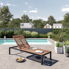 Espreguiçadeira Alumínio Oris 197.5x76x100.9cm Cinza e Marrom