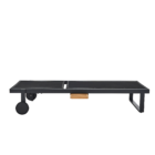 Espreguiçadeira Alumínio 4 Posições Persea Cinza 35,2x78x196,5cm Naterial