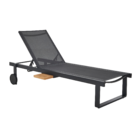 Espreguiçadeira Alumínio 4 Posições Persea Cinza 35,2x78x196,5cm Naterial