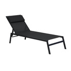 Espreguiçadeira Aluminio Riba 33x66x199cm Preto