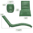 Espreguiçadeira Bogotá E 1 Puff Verde Colmeia Para Piscina Ár