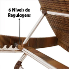 Espreguiçadeira Bona Com 6 Regulagens Em Fibra Sintética, Alu
