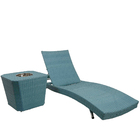 Espreguiçadeira Bona Com Mesa Em Alumínio, 6 Regulagens, Fibr