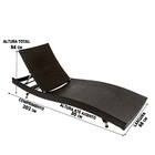 Espreguiçadeira Bona Em Alumínio, Fibra Sintética Com 6 Regul
