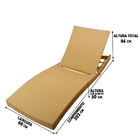 Espreguiçadeira Bona Em Alumínio, Fibra Sintética Com 6 Regul