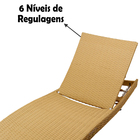 Espreguiçadeira Bona Em Alumínio, Fibra Sintética Com 6 Regul