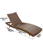 Espreguiçadeira Bona Em Fibra Sintética, Alumínio Com 6 Regul