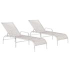 Espreguiçadeira Catar 2 Unidades Em Aluminio E Fibra Sintetic