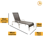 Espreguiçadeira Catar Esteira De Alumínio Para Piscina E Jard