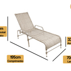 Espreguiçadeira Catar Esteira De Alumínio Para Piscina E Jard