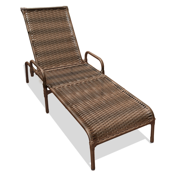 Espreguiçadeira Catar Para Jardim E Piscina Reclinável Argila