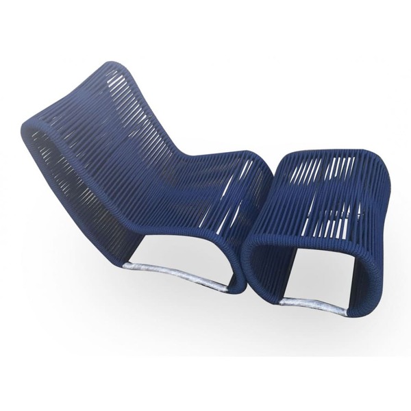 Espreguiçadeira Corda Náutica Kiev - 1 Poltrona + Mesa Centro