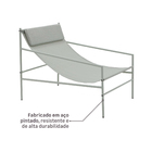 Espreguiçadeira de Aço 1 Posição Verde 75x67,5x96,5cm Rio Naterial