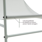 Espreguiçadeira de Aço 1 Posição Verde 75x67,5x96,5cm Rio Naterial