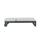 Espreguiçadeira de Alumínio 4 Posições Athena Cinza Escuro 44,5x211x93,5cm Naterial