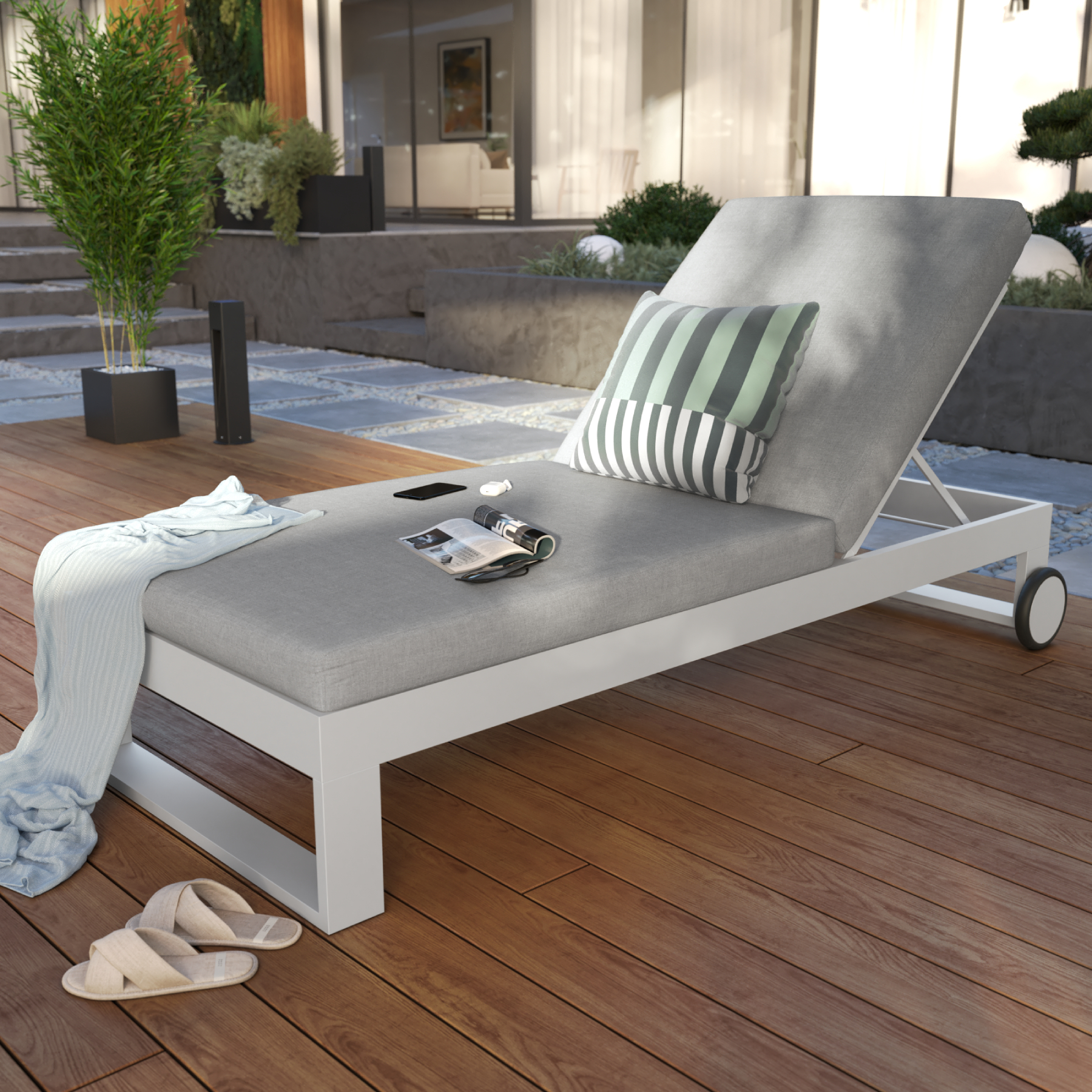 Espreguiçadeira de Alumínio 4 Posições Athena Naterial