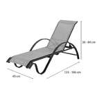 Espreguiçadeira De Alumínio Breeze Cinza Claro