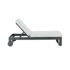 Espreguiçadeira de Alumínio 4 Posições Cinza Escuro 44,5x211x93,5cm Athena Naterial