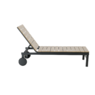 Espreguiçadeira de Alumínio 5 Posições Clara Cinza 36x195x74cm Naterial