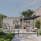 Espreguiçadeira de Alumínio 4 Posições Elani Bege 221x180x216cm Naterial