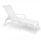 Espreguiçadeira De Alumínio Empilhável Summer Slim  Branco