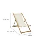 Espreguiçadeira De Alumínio Litoral Bege