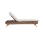 Espreguiçadeira de Alumínio 5 Posições Nerea Bege 95x72x199cm Naterial