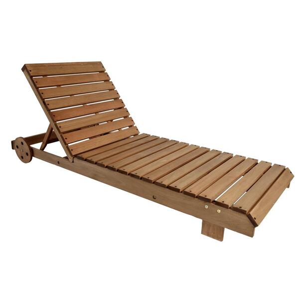 Espreguiçadeira De Madeira Para Jardim E Piscina Alf010