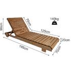 Espreguiçadeira De Madeira Para Jardins E Piscina Alf010