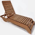 Espreguiçadeira De Madeira Piscina Com Colchonete