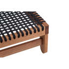 Espreguiçadeira De Madeira Trama - Jatobá E Corda Preta - Meu