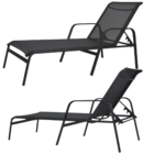 Espreguiçadeira De Piscina Aluminio E Tela Sling Reclinável -