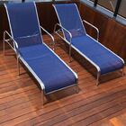 Espreguiçadeira De Piscina Aluminio Tela Sling Reclinável