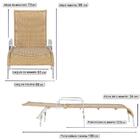 Espreguiçadeira Em Aluminio E Fibra Catar Reclinavel 3 Unidad