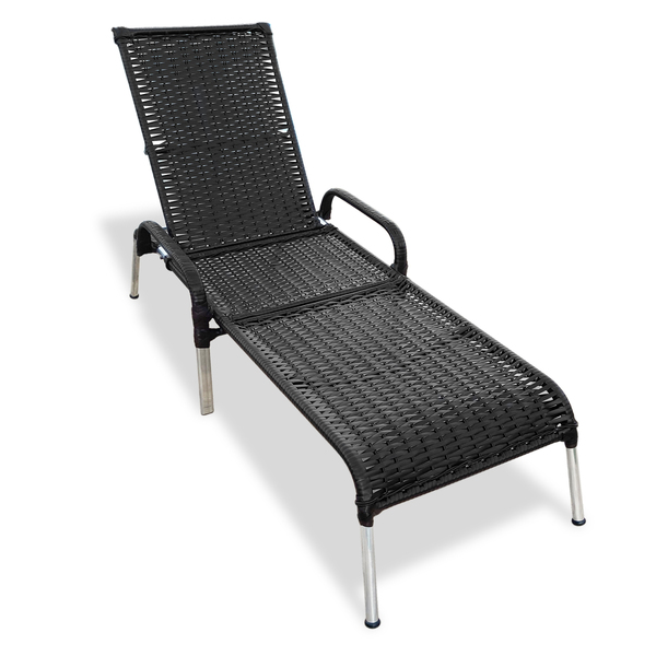 Espreguiçadeira Em Alumínio E Fibra Sintética Para Piscina Ma