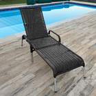 Espreguiçadeira Em Alumínio E Fibra Sintética Para Piscina Ma