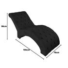 Espreguiçadeira Estofada Relaxante Descanso Veludo Joana Preto