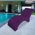 Espreguiçadeira Estofada Relaxante Descanso Veludo Joana Roxo