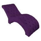 Espreguiçadeira Estofada Relaxante Descanso Veludo Joana Roxo