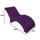 Espreguiçadeira Estofada Relaxante Descanso Veludo Joana Roxo