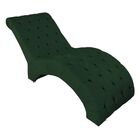 Espreguiçadeira Estofada Relaxante Descanso Veludo Joana Verde