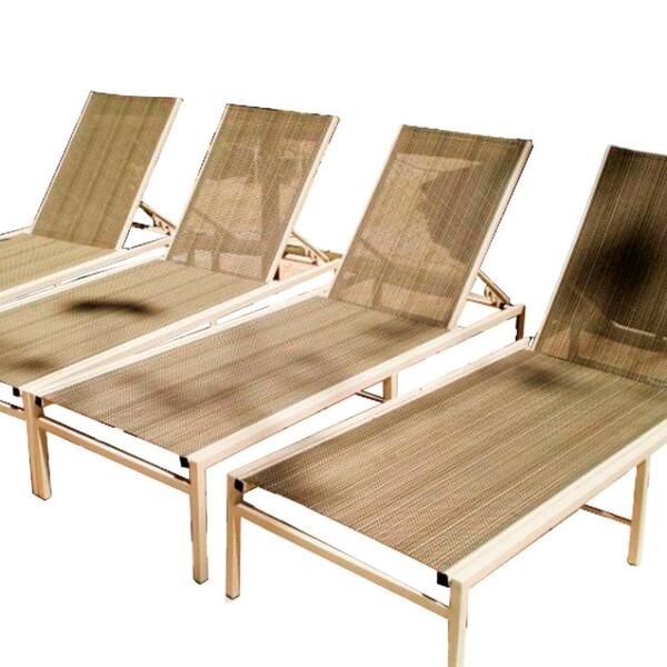 Espreguiçadeira Frésia Sem Braço Alumínio Tela Piscina Praia