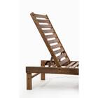 Espreguiçadeira Ilhabela Stain Nogueira de Madeira Marrom 4 Posições Butzke