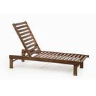 Espreguiçadeira Ilhabela Stain Nogueira de Madeira Marrom 4 Posições Butzke
