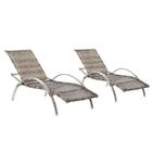Espreguiçadeira Ipanema 2 Unidades Em Aluminio E Fibra Com Re