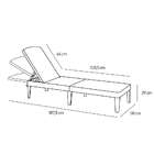 Espreguiçadeira Jaipur Grafite 188 Cm