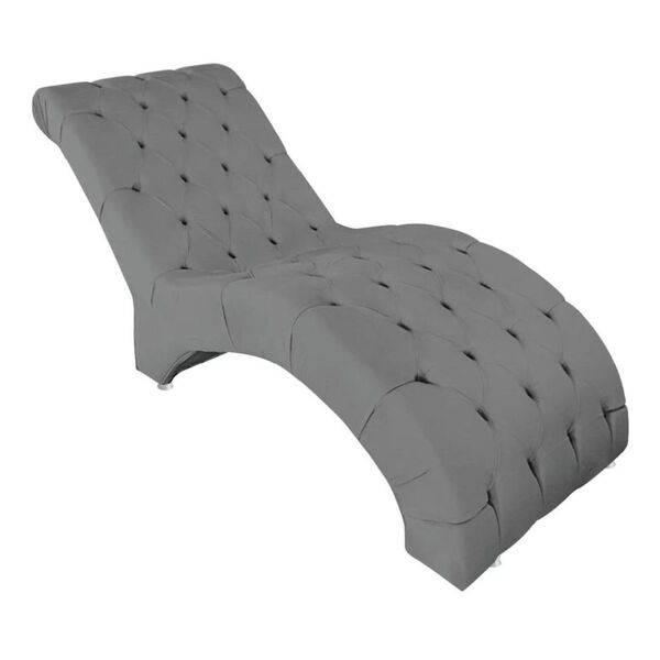 Espreguiçadeira Maca Estofada Relaxante Descanso Suede Joana