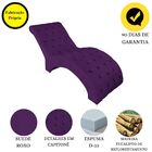 Espreguiçadeira Maca Estofada Relaxante Descanso Suede Joana